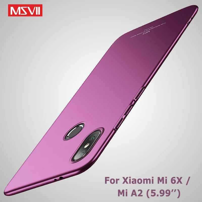 MSVII Чехлы для Xiaomi Mi 6X 5X Mi6X чехол тонкий матовый A2 A1 Жесткий ПК MiA2 чехол|Бамперы| |