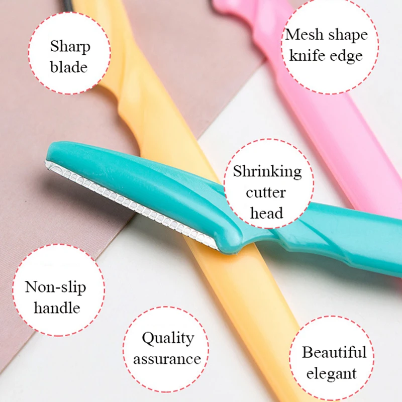 Eyebrow Trimmer Set Eyebrow Trimmer Eyebrow Razor Set Hair Shaver Eyebrow Razor Facial Hair Remover Hair Remover Eyebrow Trimmer Blade Face Shaver 3/6/9PCS Eyebrow Trimmer Hair Remover Facial Razor Blades Shaver Sharp Portable Set Makeup Tool Kit