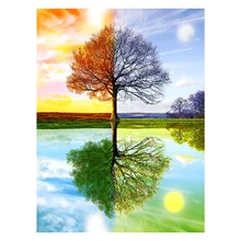 Творческий алмаз живопись Алмазная вышивка наборы вышивки крестом сезонные деревья на заказ алмазная живопись Рождественское украшение для дома
