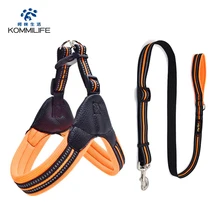 Дышащий нейлоновый сетчатый поводок для собак светоотражающий регулируемый поводок для собак и поводок набор аксессуаров для собак ошейник для собак поводок для собак