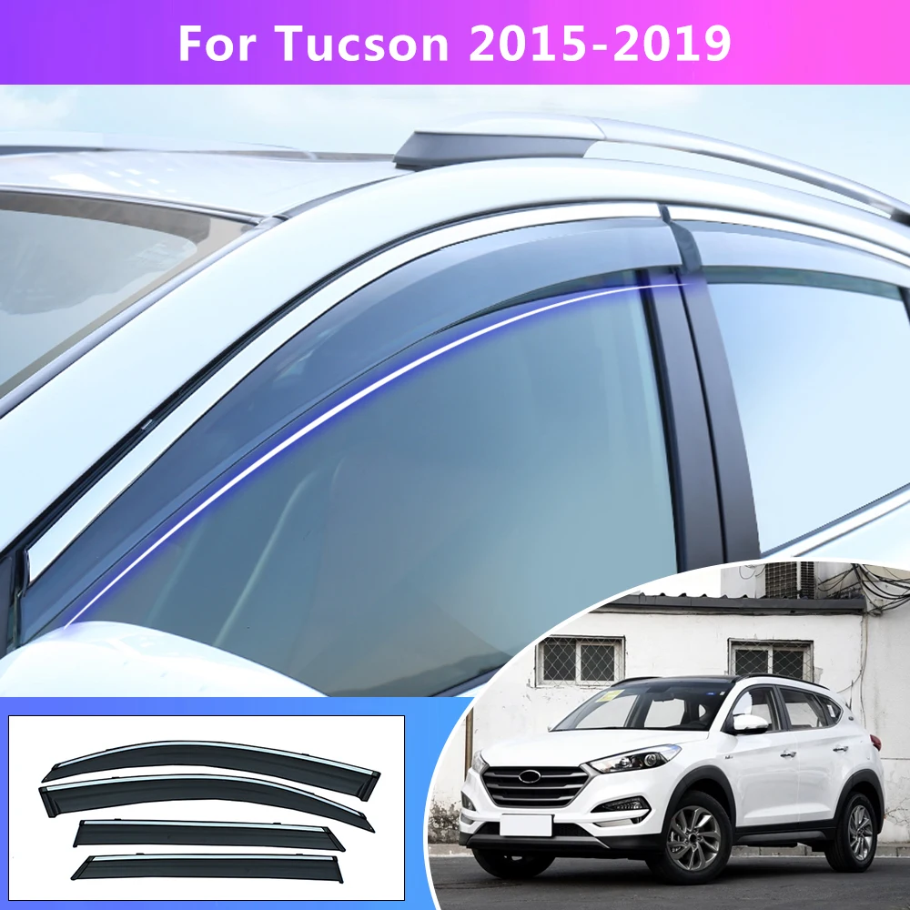 Window Weather Shield For Tucson Hyundai Elantra Hd Sedan 2015 2016 2017 2018 Sun Rain Visor Car