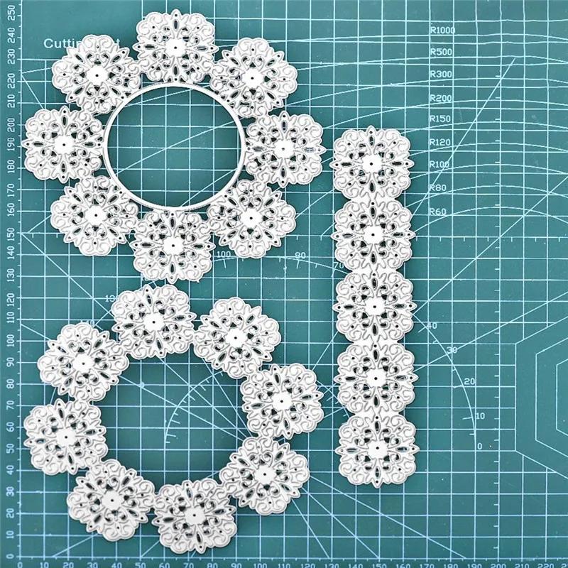 DiyArts кружевная круглая оправа штампы для резки металла для изготовления карт Скрапбукинг для рукоделия, тисненный срезы трафарет ремесло новые штампов