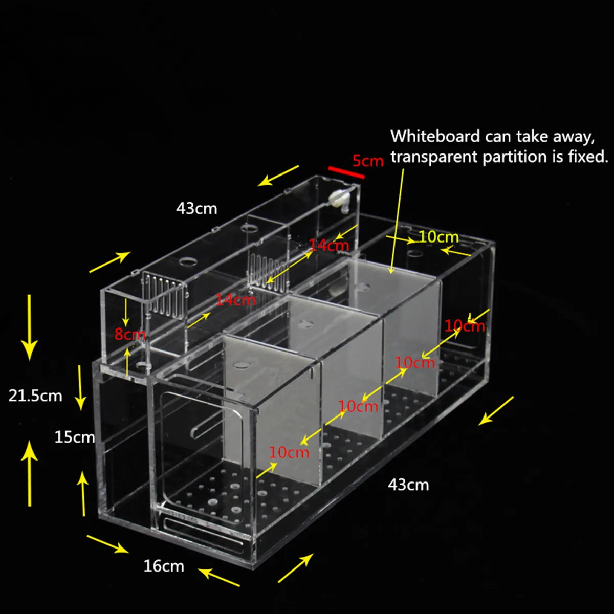 

Hot Transparent Acrylic Aquarium Baby Betta Fish Tank Desktop Aquarium Filter Breeding Box Hatchery Isolation Aquatic Pet Suppli