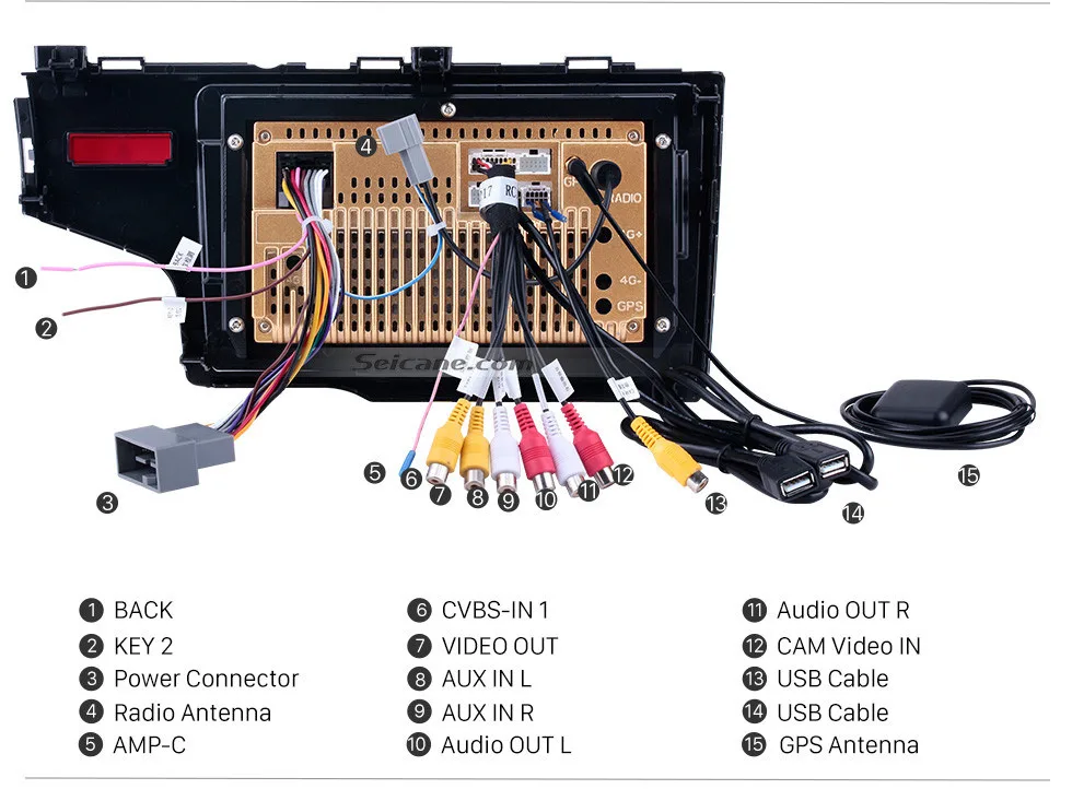 Perfect Seicane 10.1" Android 8.1/9.0 HD 1024*600 Radio Bluetooth GPS Navi Car Stereo Unit Player for 2014 2015 HONDA JAZZ/FIT (RHD) 15