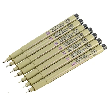 

7pcs 0.2-0.5mm Drawing Pens Black Fine Liner Hand-drawn Painting Art Sketching Fineliner Pens Set for Architects Illustrators
