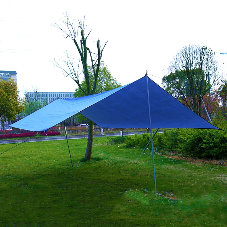 Outdoor Camping Tent Hammock Waterproof Sunscreen Sun Shelter With Stakes Ropes