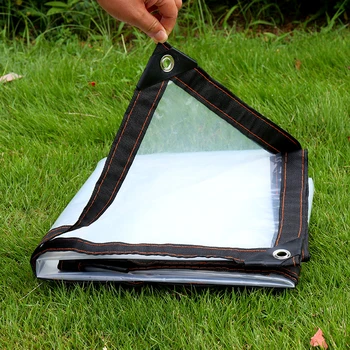

Home Garden Rainproof Accessories Transparent Rainproof Shade Cloth Tarpaulin Lightweight Waterproof Tarp Cover Tent Shelter 4m