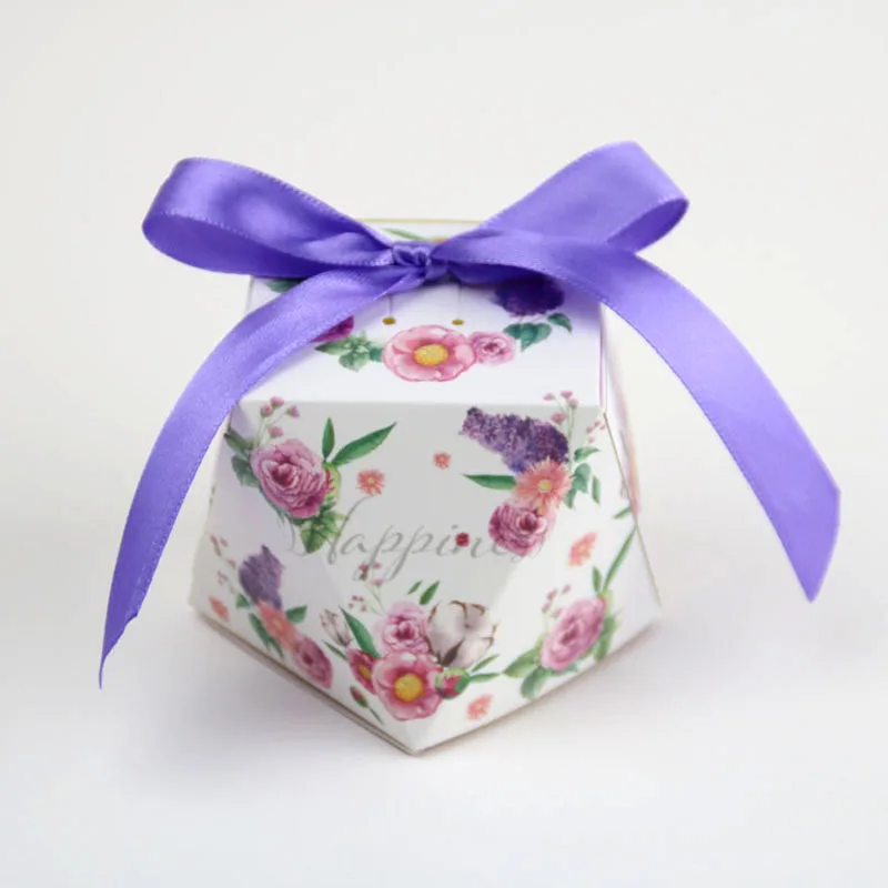 5,5*5,5*6 см восьмиугольная изысканная коробка для конфет с креативным бантиком в европейском стиле