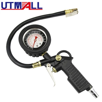 

Truck Motorcycle Bike Auto Handheld Tyre Tire Inflator Gun Chuck Air Pressure Gauge Oil Filled Gauge 0~220psi