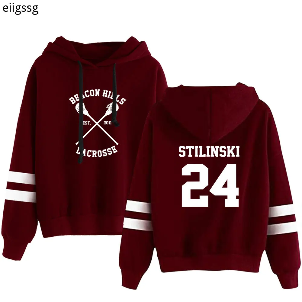 Teen Wolf Stilinski 24 печати осень и зима праздник преппи Повседневная Уличная одежда