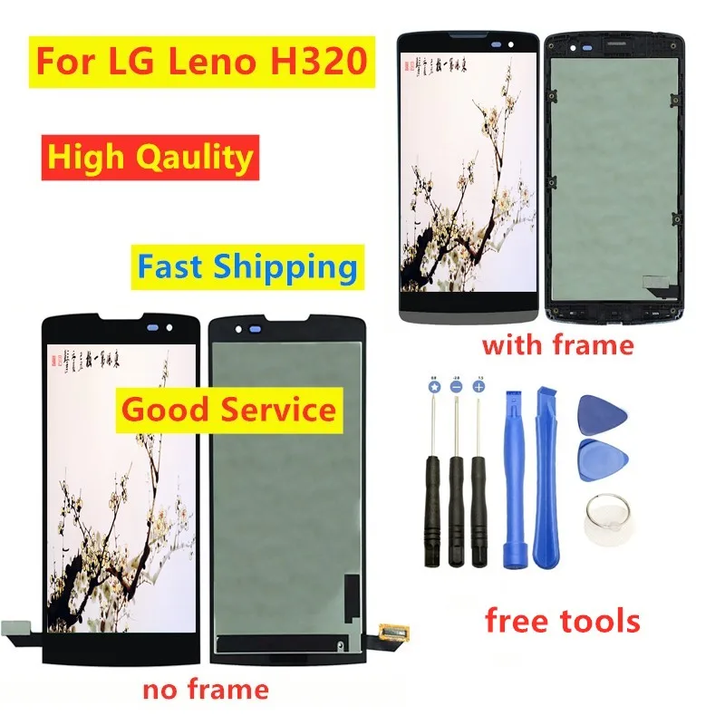Протестированный ЖК-дисплей 4 5 дюйма для LG Leon H340 h320 h324 H340N H326 MS345 C50 кодирующий