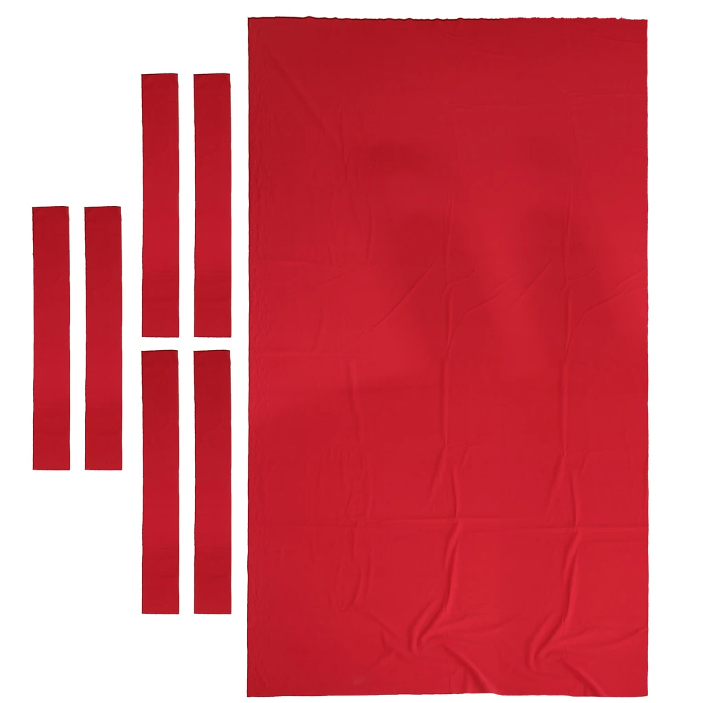 

Professional 9 ft Pool Table Felt + 6 Felt Strips, Billiard Snooker Cloth Felt for 9 Foot Table, 0.6mm Thickness - 3 Colors
