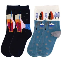 Креативные высококачественные модные женские носки в стиле Харадзюку каваи, забавные Разноцветные носки с принтом животных, милые носки