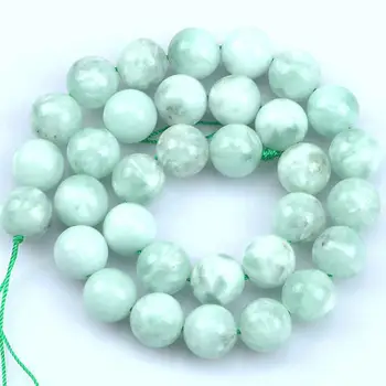 

Natural Stone Blue Amazonite Angelite Crystal Beads Round Loose Spacer Beads For Jewelry Making DIY Bracelet 4/6/8/10/12mm 15"