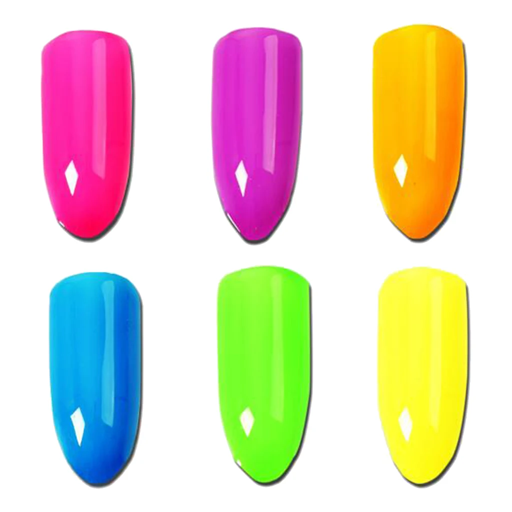 Rainbow Eyeshadow Palette,Professional 6 Color Matte Shimmer Eye Shadow Neon Powder Cosmetics Set Neon Eyeshadow Pigment Powder
