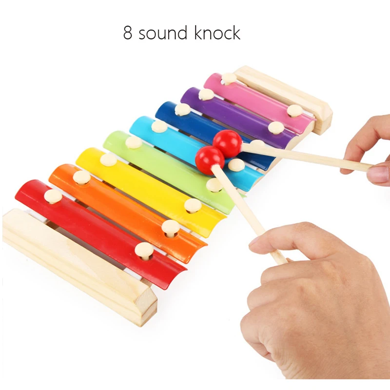 

Children's Educational Toy Wooden Eight-Notes Frame Style Xylophone Children Kids Baby Musical Funny Toys