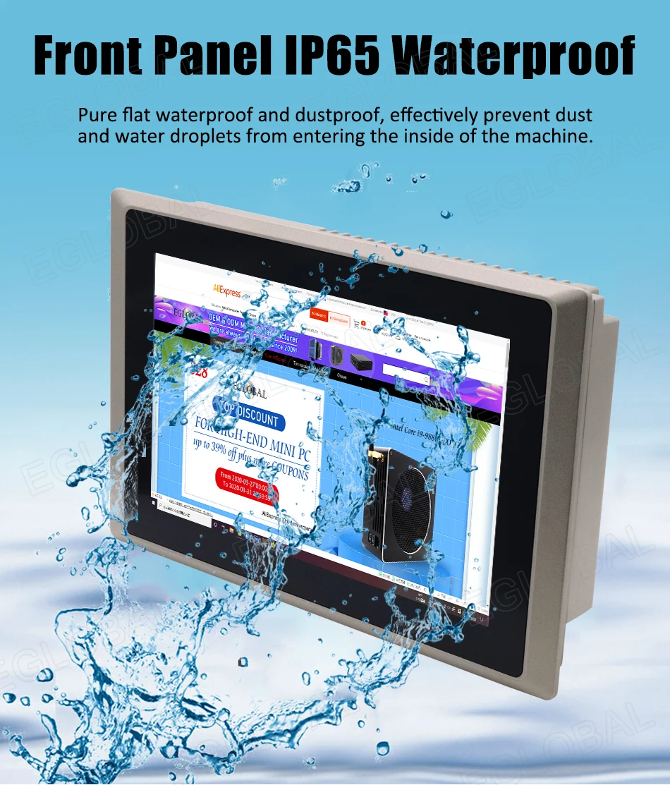 15'' Large Screen All-In-One Computer with Intel Core i5 6360U, Rugged Touch Screen Monitor, WES7 Operating System - Industrial Panel PC. Description Image.This Product Can Be Found With The Tag Names Barebone Mini PC, Computer Office, Screen