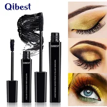 2 шт./компл. 4D Шелкового волокна ресниц тушь для ресниц Черная тушь для ресниц Водонепроницаемый шелковое волокно Объем Двойной удлинняющая Подкручивающая тушь для ресниц, макияж