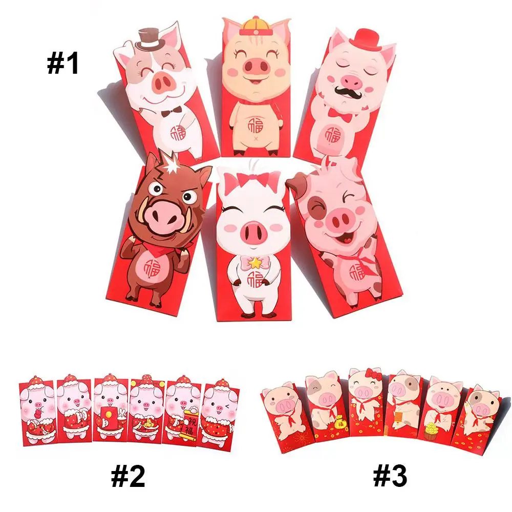 Аксессуары для фестиваля красные конверты денег милая Изысканная бумага 6 шт.