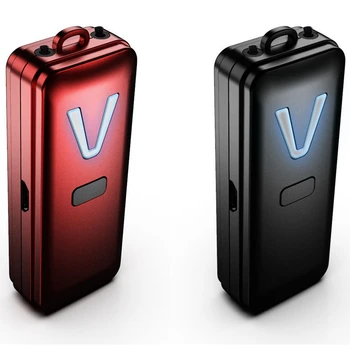 

2set Personal Wearable Air Purifier Necklace Mini Portable Air Freshener Ionizer Negative Ion Generator Red & Black