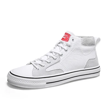 

Men's Shoes 2020 New Sneakers Men's Shoes Fashion High-top Microfiber Spring And Autumn Men's Socks Shoes tenis masculino