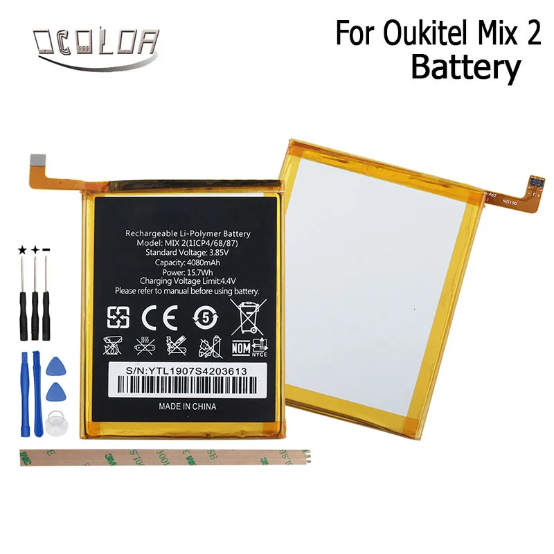 Ocolor для Oukitel Mix 2 батарея 4080 мАч Новый Сменный аксессуар аккумуляторы с