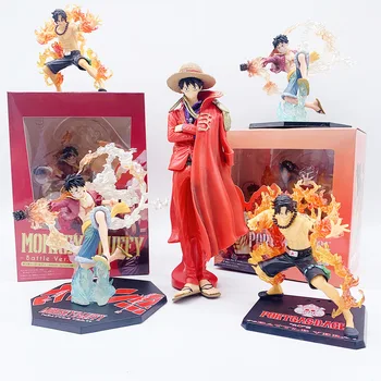 

Japan Anime One Piece Toy Model Red Clothes Luffy Fire Fist Ace Action Figure Model Nautical King Birthday Gift