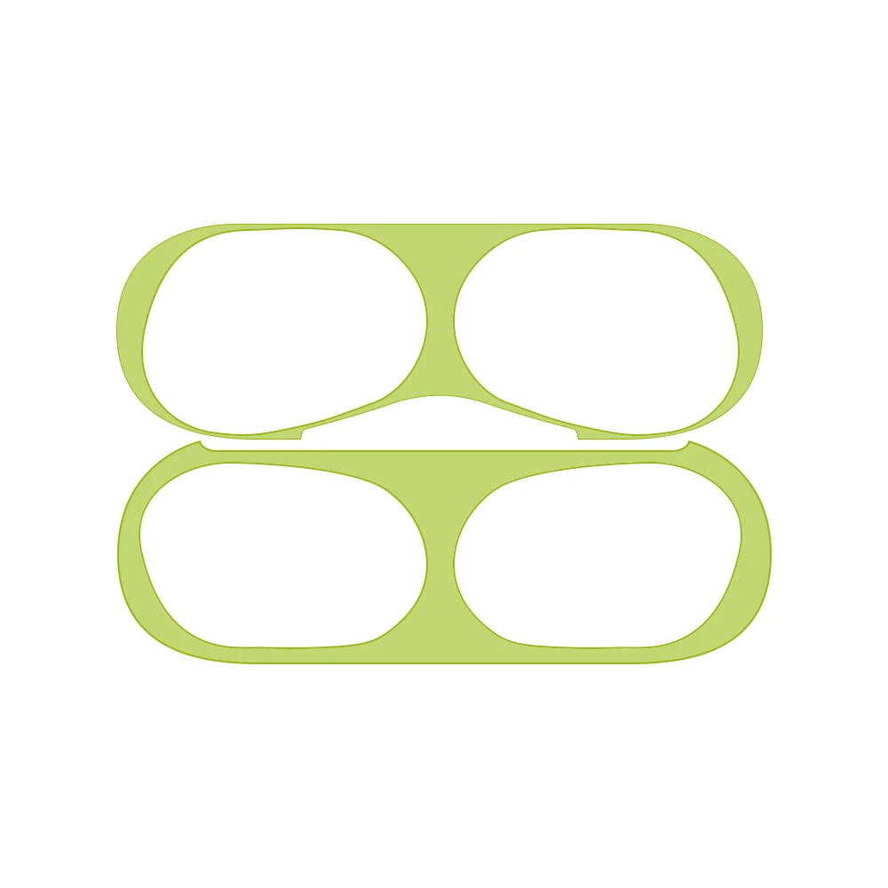 Полная защитная крышка металлическая пленка наклейка защита от пыли для AirPods Pro Ультра тонкая Пыленепроницаемая Защитная пленка для Air pods Pro - Цвет: Green