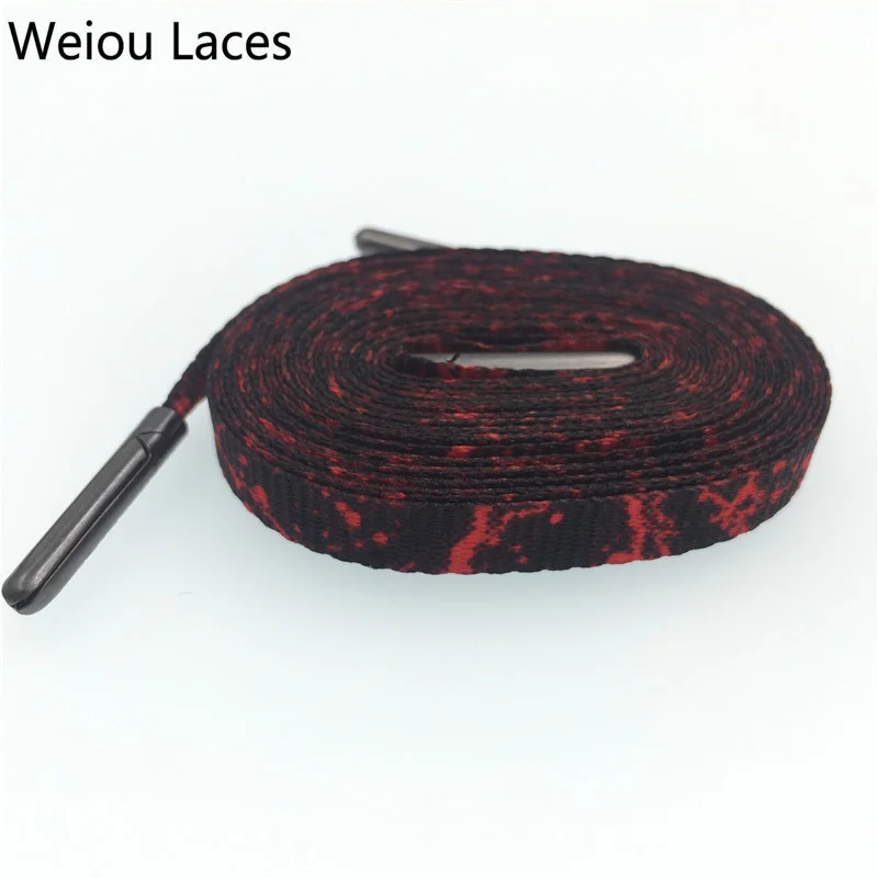 Weiou hot Shoestring Tops Silk Screen Printing Flat Print Shoelaces For Dress Shoes Personalized Replacement Shoelaces 60-180cm