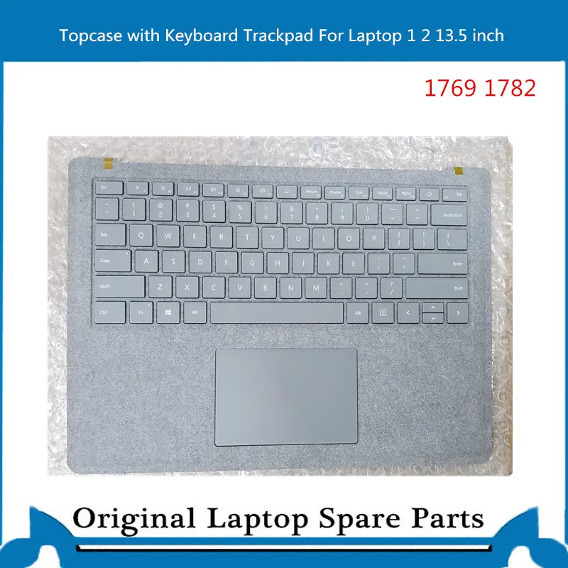 Gruppo Topcase Originale Per Microsoft Surface Laptop 1 2 1769 1782 Tastiera Con Trackpad Retroilluminato Sliver Platinum Borgogna