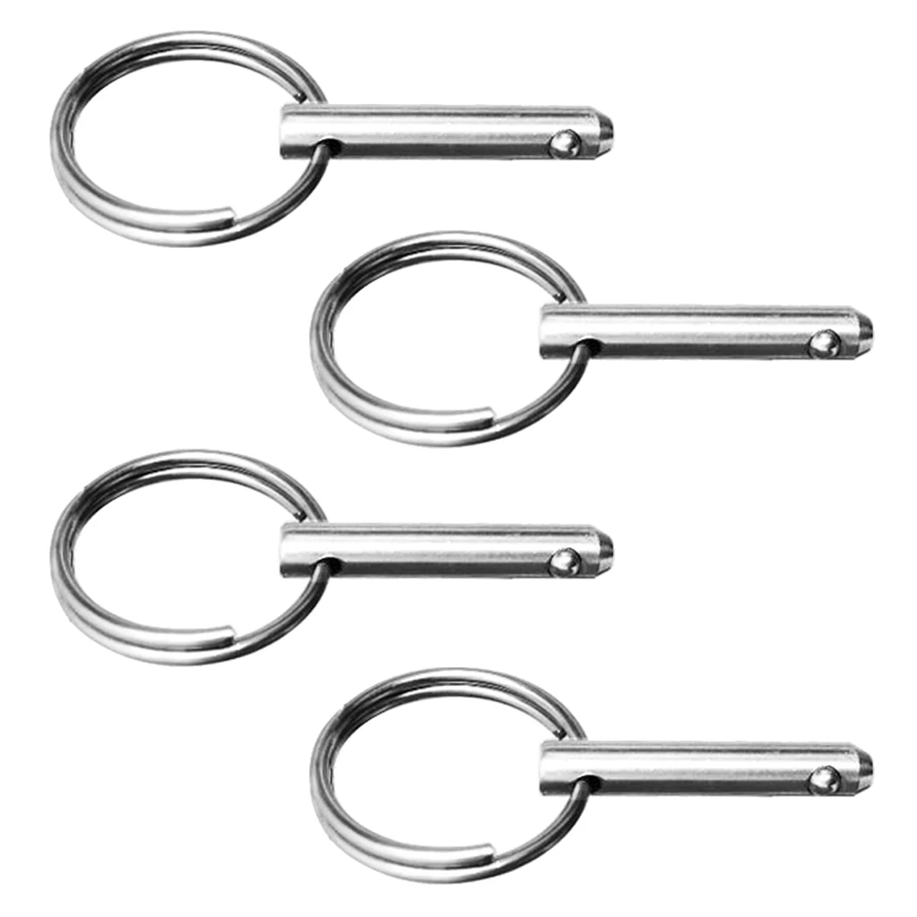 4pcs Deck Hinge Quick Release Pins Stainless Steel Marine Bimini Top Fitting