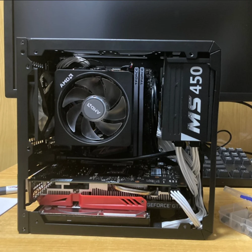 Портативный Настольный чехол Mini Itx стальной алюминиевый Гибридный настольный