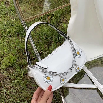 

NEW French Design Fashion Daisy Chain Underarm Bag & Elegant Shoulder Bag Handbag Cross Body Width 20cm Height 11cm