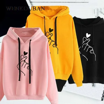

Hoodies Women 2020 Autumn Winter Ladies Oversize Hoodies Women Sweatshirt Hoody Casual Female Long Sleeve Crop Tops Sweat Femme