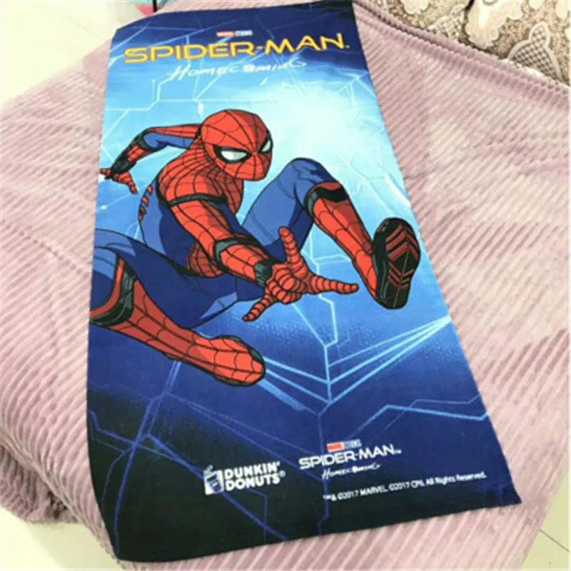 Spiderman-2 Дисней милый Микки Маус хлопок пляжное полотенце банное полотенце одеяло мягкое водопоглощающее дышащее пляжное полотенце для взрослых одеяло - Цвет: Spiderman-2