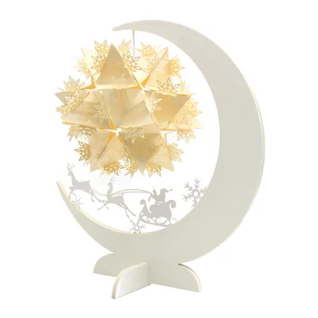 

DIY Paper Cut Moon Shape LED Light Hanging Night Lamp Home Bedroom Decoration