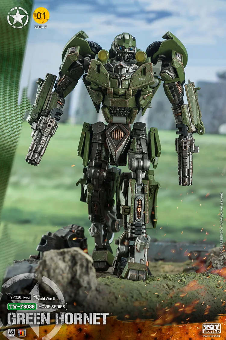 Green TW трансформация TW-FS03Y TW-FS03G пчела винтажный автомобиль режим Второй мировой войны фигурка Робот Игрушки - Цвет: Green