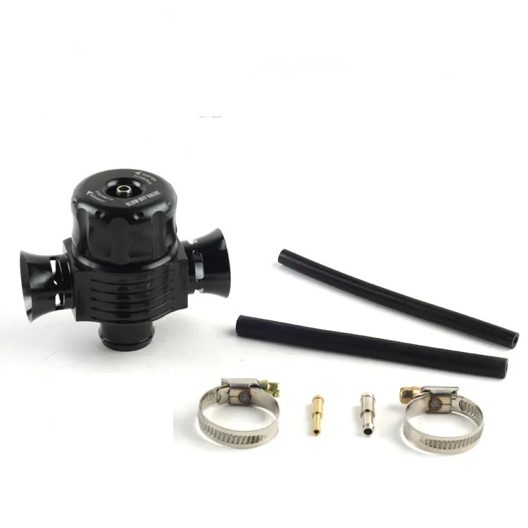 DUAL PORT UNIVERSAL TURBO DIVERTER DUMP BLOW OFF VALVE 25MM with two turmpet bov-008c