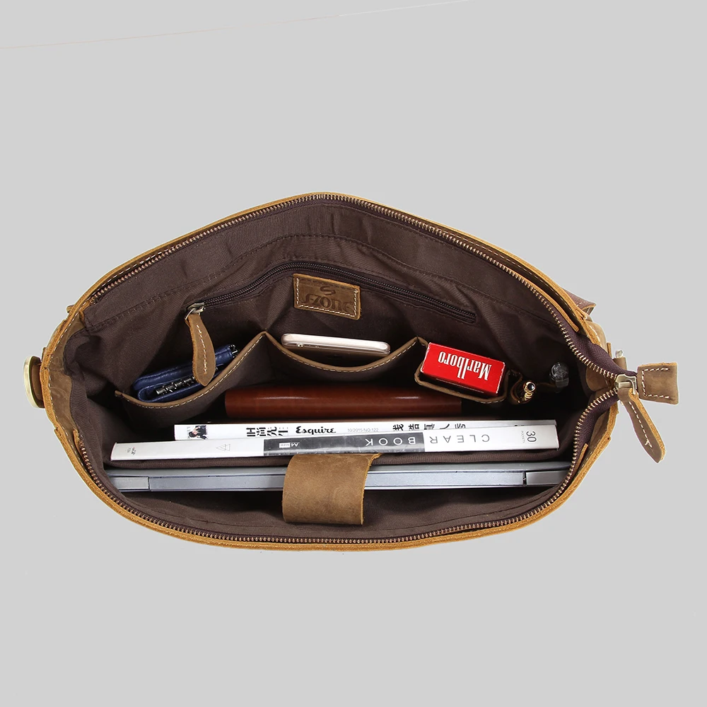 Lukegear мужские сумки мессенджеры для ноутбука из натуральной кожи ручной работы