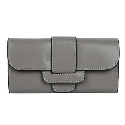 Gray Модный женский кошелек, кошелек, держатель для карт, женский клатч, Длинный кошелек, много карт, роскошный дизайн, женские кошельки для монет - Цвет: Gray