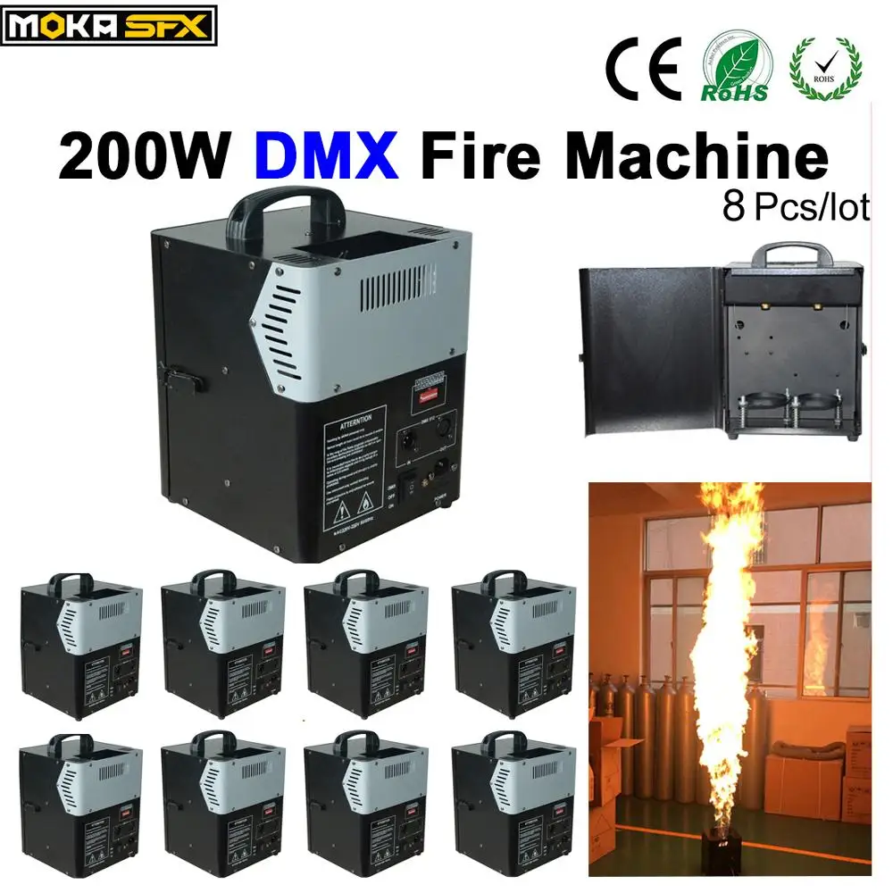 8pcs/lot Mini Dmx Fire Effect Machine Flame Projector Machine For Stage