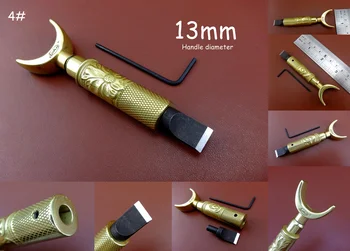 

1pc 13mm Leather Craft Double Bearing Carving Swivel Knife Cutter Tool Stamping Punch Chisel Edger Creaser Groover Skiver Bevele