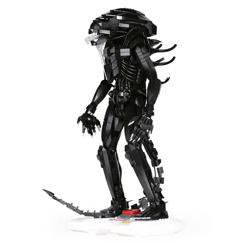 creative black robot block toy