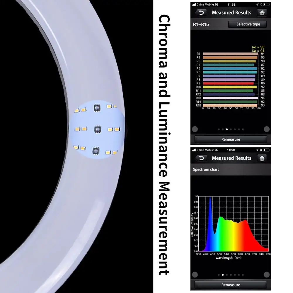 fosoto 14 Inch RGB Photographic Light Led Curved surface Ring Lamp With Tripod And Remote USB Port For Youtube Makeup Shoot