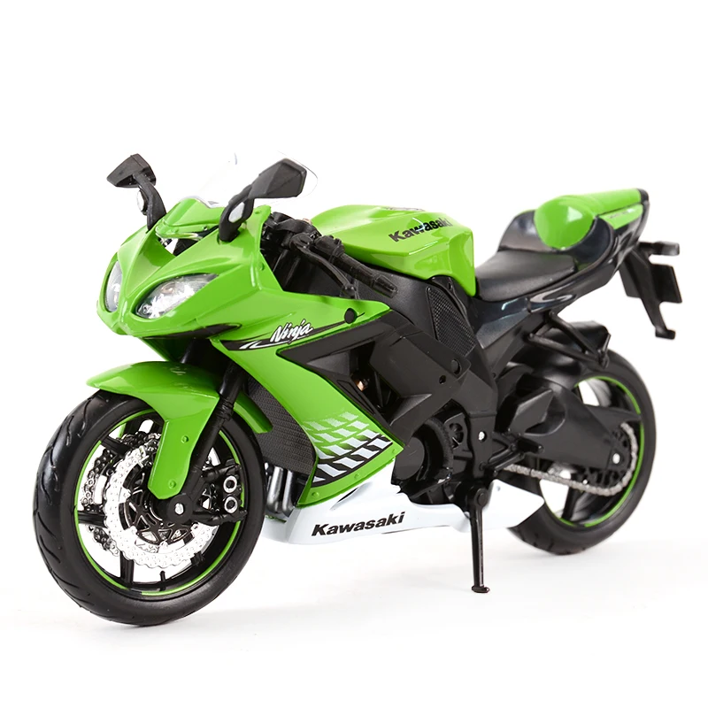 Maisto 1:12 Kawasaki Ninja ZX-10R черный литой Сплав модель мотоцикла Игрушка - Цвет: Зеленый