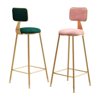 

Northern Europe Light Luxury Ins Bar Chair, Bar Chair, Simple Fashion Bar Chair, Stool, Backrest, High Stool, Net Red Bar Stool