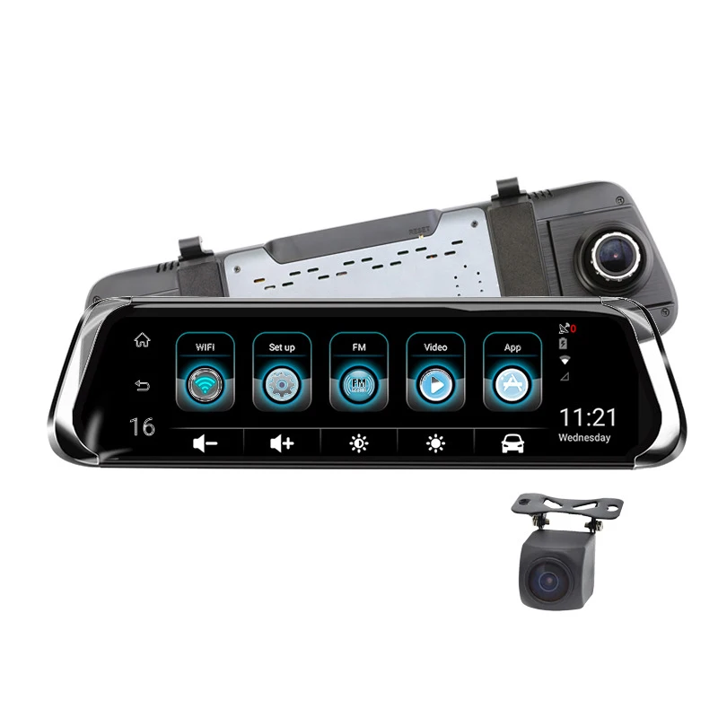 UNCOM DVR видеорегистратор 4g 10 дюймов Bluetooth двойной объектив HD зеркало заднего вида