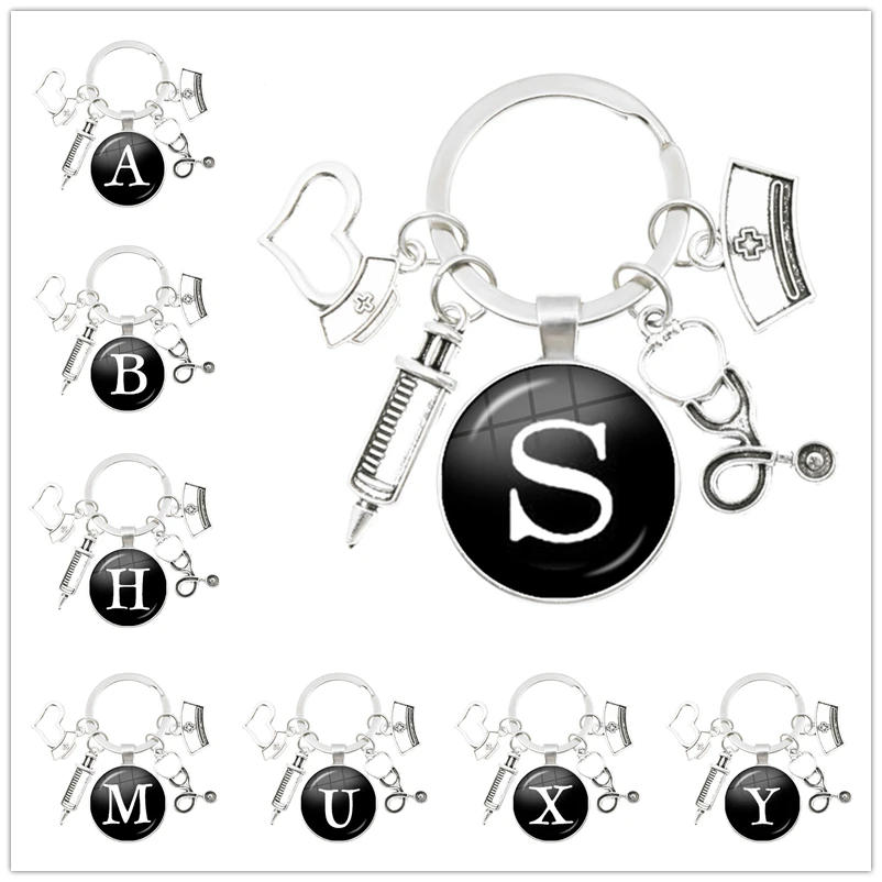 Charm Medical Tools Pendant Doctor Nurse Medical Syringe Stethoscope