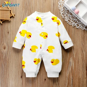 

LONSANT Cute Baby Girl Boy Jumpsuits 0-24M Newborn Infant Baby Cotton Button Romper Outfits Clothes Long Sleeve N30