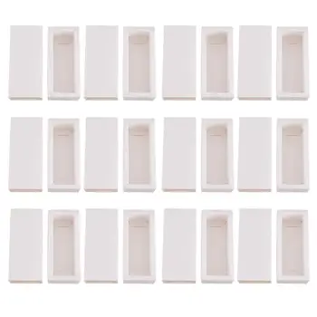 

20pcs Kraft Paper Jewelry Storage Box Package Box Gift Cosmetics Container Tea Package Box (White)